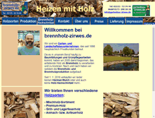 Tablet Screenshot of brennholz-zirwes.de
